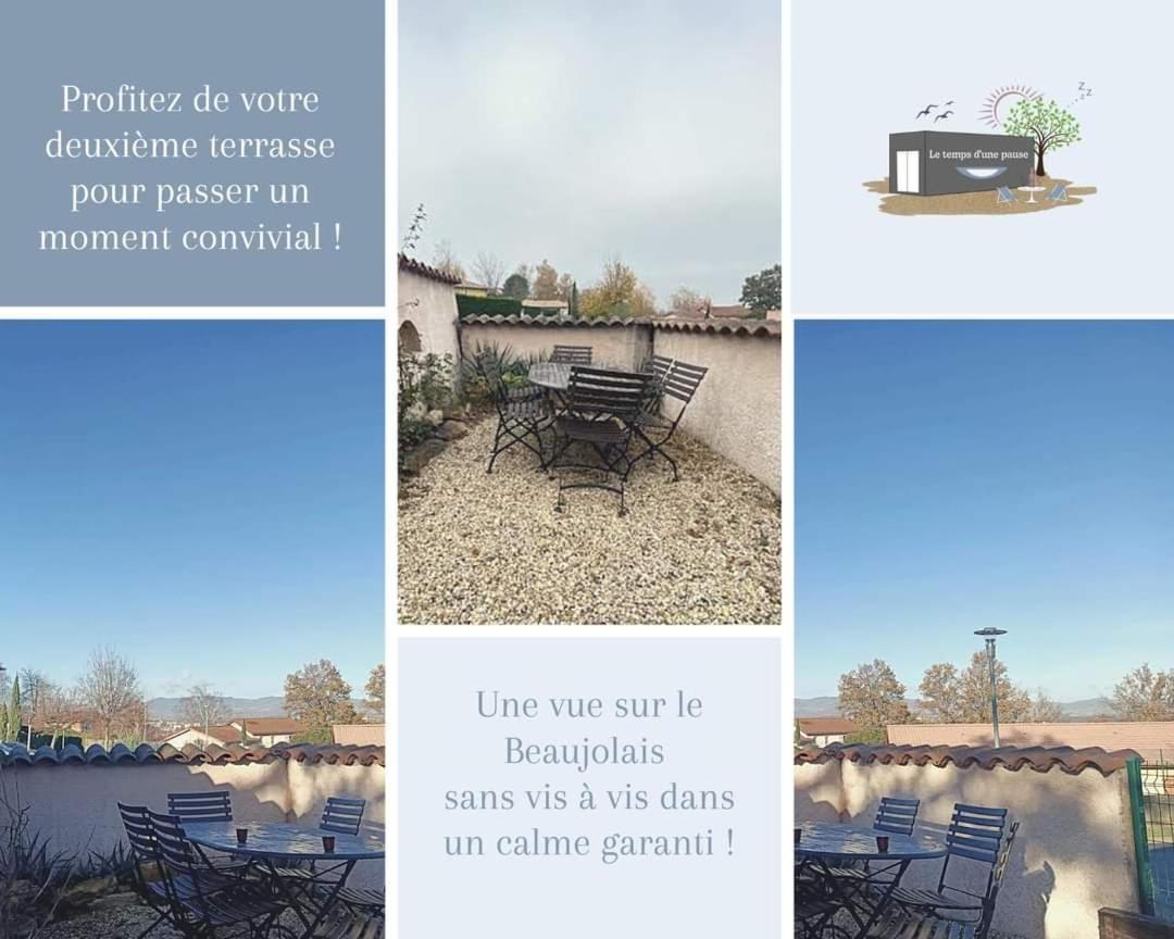 Studio De Jardin "Le Temps D Une Pause" Jusqu'A 4 Personnes En Face Du Beaujolais - Climatisation Et Borne Recharge Vehicule Electrique Montmerle-sur-Saone المظهر الخارجي الصورة